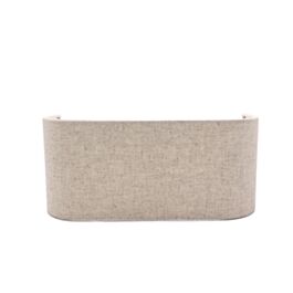 Lampshade Natural Linen Half Rounded Rectangular 35cm