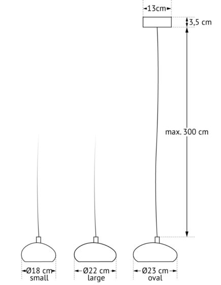 Pebble 1 23cm oval
