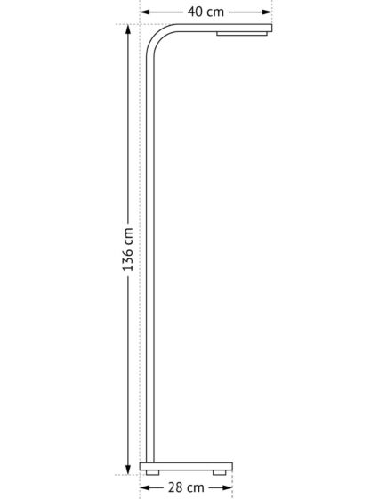 Piana vloerlamp + touch dimmer