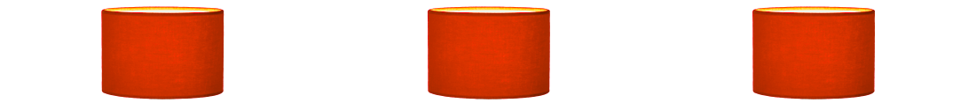 Oranje linnen ronde kapjes. doorsnede 20 cm